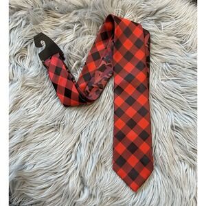 Duck Dynasty Tie Red Plaid Camouflage Duck Camo Polyester Necktie Televison Show